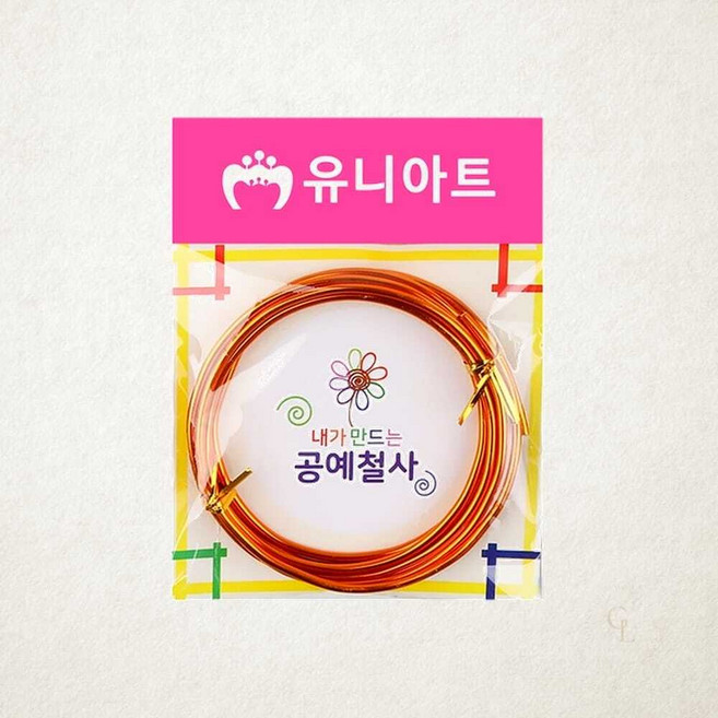 공예철사 유니아트 내가 만드는 3.0mm 17번 금색 만들기 재료 1개입