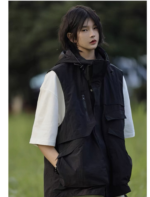 휠렉스 여성 캐주얼 빅사이즈 바람막이 조끼 JT140