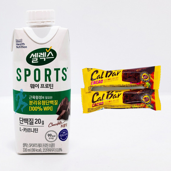 셀렉스웨이프로틴 초콜릿 12입 + 칼바카카오 20입, 330ml, 1세트