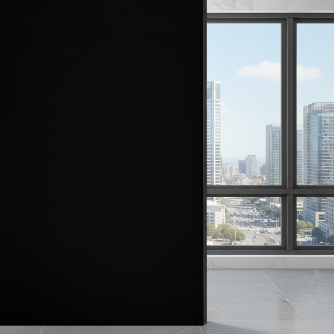 유피해피 사생활 보호필름 유리창 창문 시트지, 유피 암막올블랙