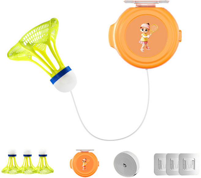 베스트핏 걸이형 높이조절 리턴콕 셔틀콕 훈련기 배드민턴 연습기, 혼합, 1개, 8개입