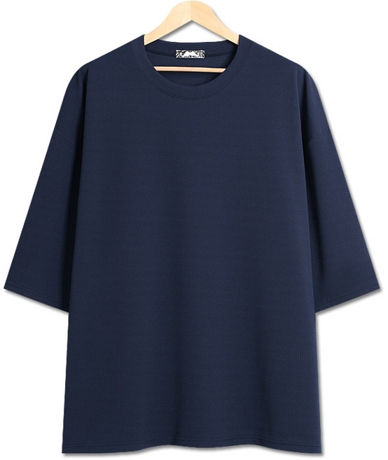 탑보이 남녀공용 총박스 엠보 7부 반팔티 LW001