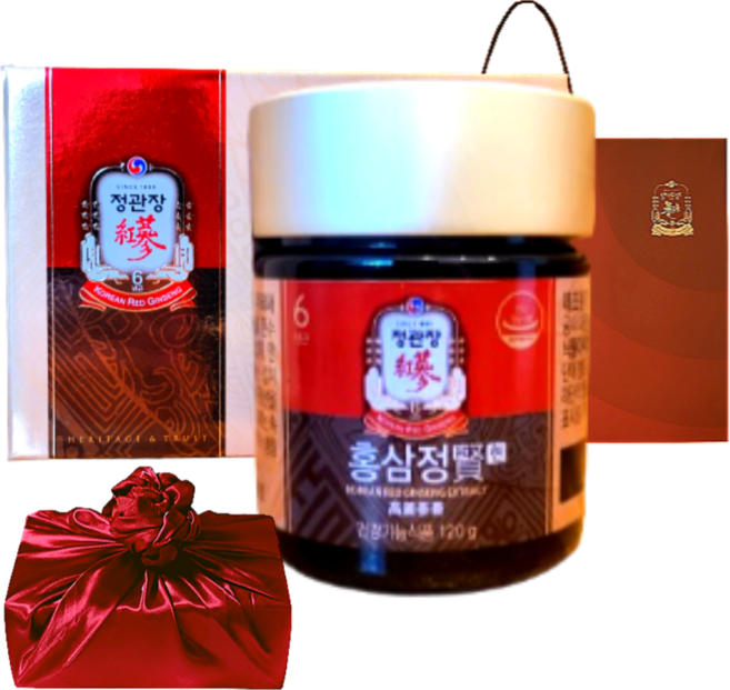 정관장 6년근 홍삼농축액 홍삼정120g 현 + 쇼핑백 가정의 달 부모님 면력명절 선물세트 (보자기포함) 1개, 120g, 1세트