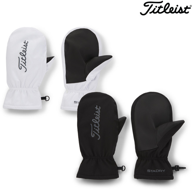 타이틀리스트 스테이드라이 핸드 워머 방한장갑TA23WSHW, 화이트+챠콜, 1개