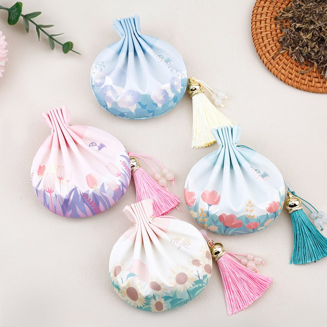 드림팩토리 전통 사계 꽃길 향낭 복주머니, 4색 세트