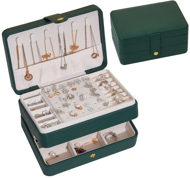 NY STYLE 프리미엄 3단 pu가죽 주얼리 보관함