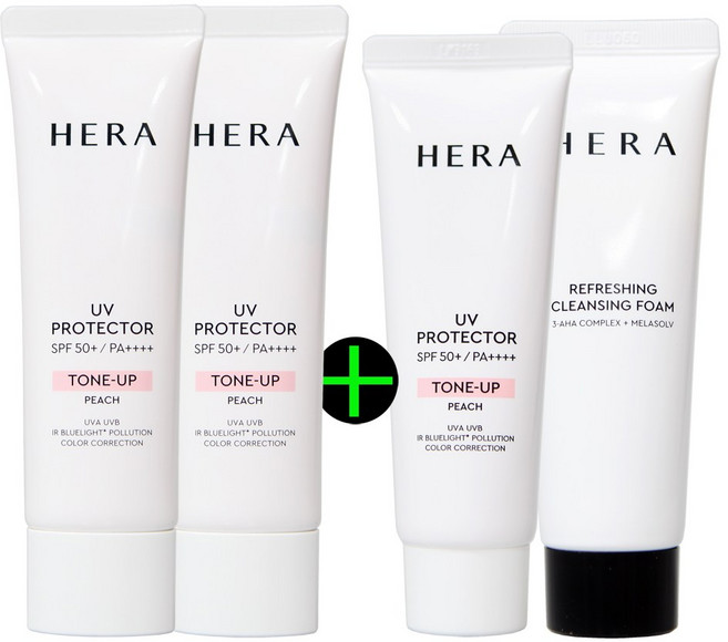 헤라 유브이 프로텍터 톤업 2종세트(톤업40ml＋폼50g 증정) _FM