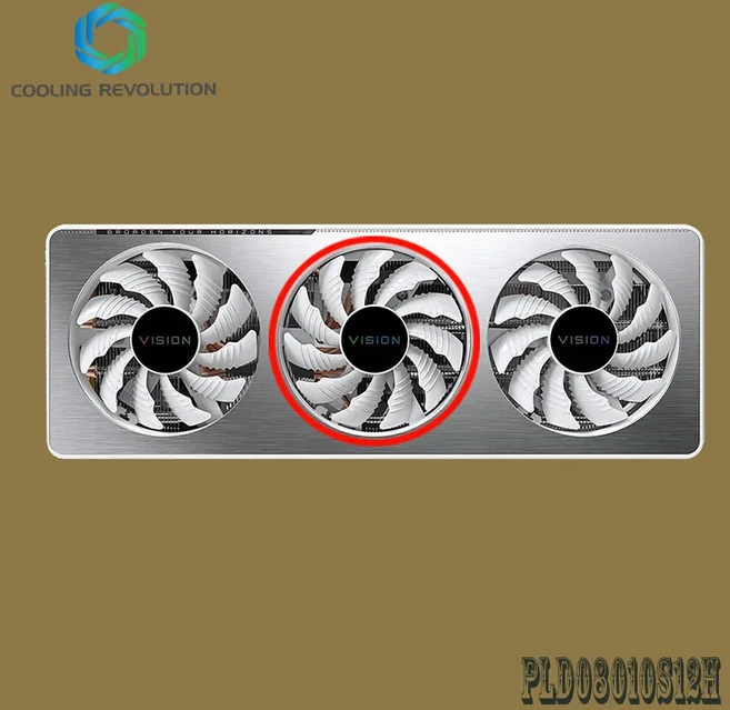 GIGABYTE GeForce RTX 3060 Ti Vision OC 3X WINDFORCE 비디오 카드 팬용 77mm PLD08010S12H RTX3060 그래, 03 Middle fan