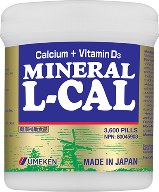 우메켄 미네랄 L 칼슘 3600정 6개월분 발효칼슘 영양제 캐나다 직발송, 1개