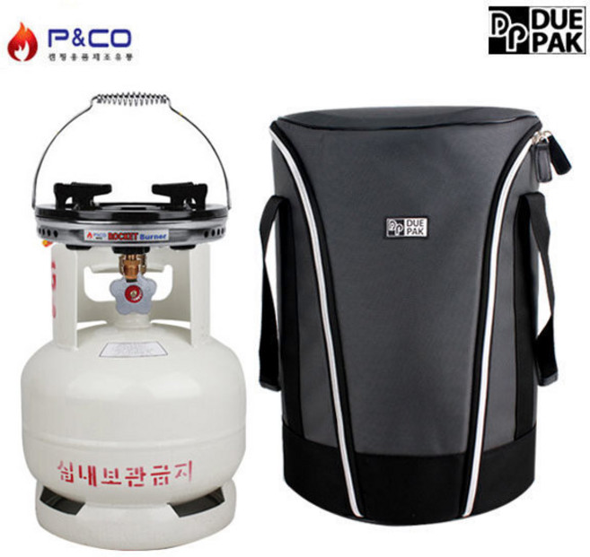 피엔코 로켓트버너+3kg가스통+듀팩가방세트, 1개