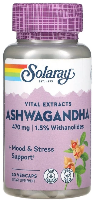 솔라레이 아슈와간다 470mg 베지 캡슐 60정, SOR39902, 1개 - 쿠팡