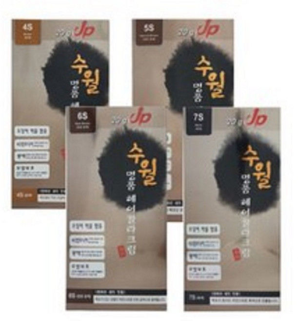 히솝 수월 명품 헤어 칼라크림 염색약, 4S 갈색, 4개