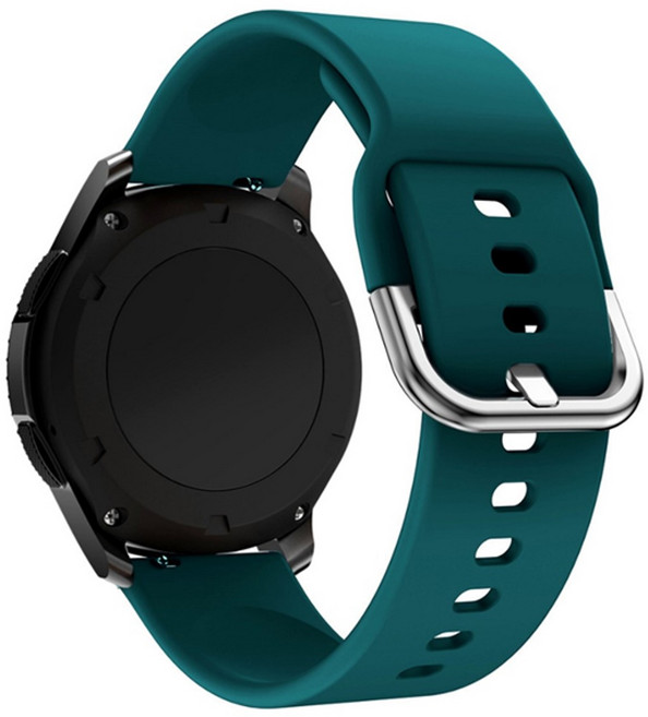 엔도리 전기종 호환 갤럭시 워치 스트랩 밴드 클래식 스포츠 실리콘 시계줄, 다크 그린