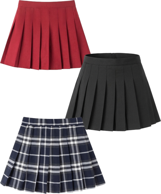 유 봄가을 아동 주니어 아코디언 주름 스커트 치마바지