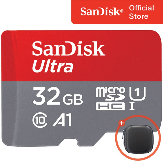 샌디스크 울트라 A1 마이크로 SD 카드 + 보관 케이스 패키지, 1개