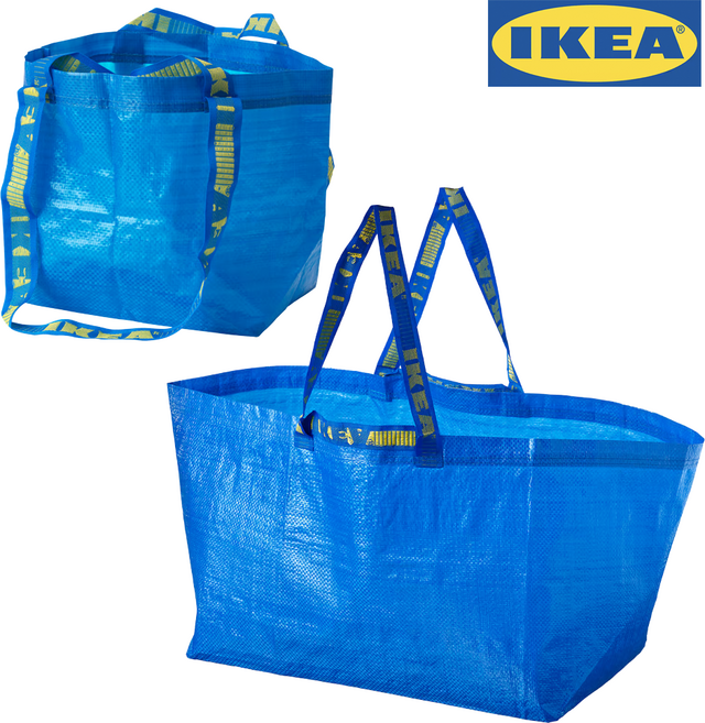이케아 정품 장바구니 타포린백 세트, 1세트, L+S