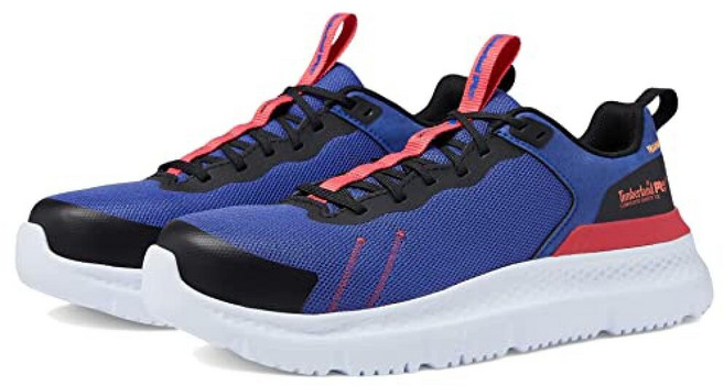 Timberland PRO Setra Low 남성용 콤프 토 EH 미끄럼 방지 운동용 작업화 그레이/블랙-2024 신제품 9