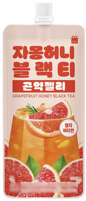 자몽허니 블랙티 곤약젤리, 6개, 120g