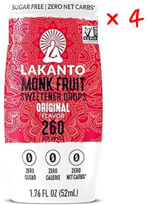 라칸토 리퀴드 몽크 후르츠 익스트랙트 드롭 에리스리톨 프리 슈가, 4개, 52ml