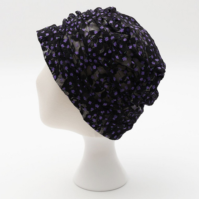 에스랑제이 잔꽃레이스 여성 여름 중년 엄마 할머니 비니 모자