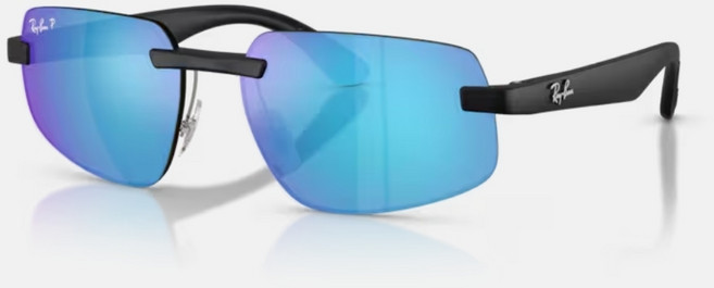 Ray-Ban雷朋 RB4475CH 不規則無框偏光Chromance太陽眼鏡