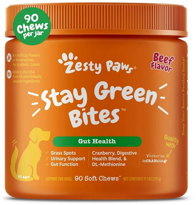 개를 위한 제스티 발 크랜베리 보충제 방광 조절 요로 지원 D 마노스 B6 및 L 아르기닌이 포함된 씹기 면역 장 베이컨 90 카운트, 1개 - 쿠팡