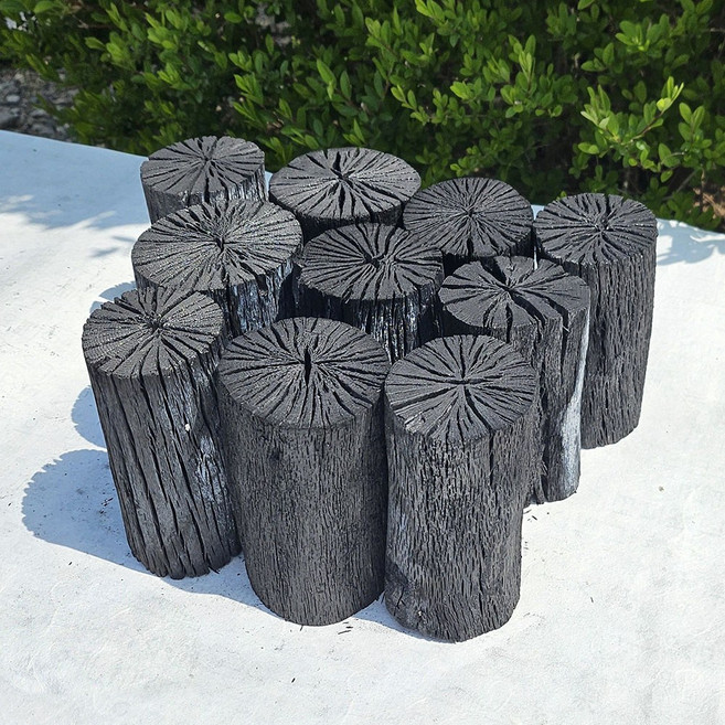 공기정화용 참숯 국내산백탄 높이12cm 제습 가습 숯가습기 원형참숯, 3kg, 1박스