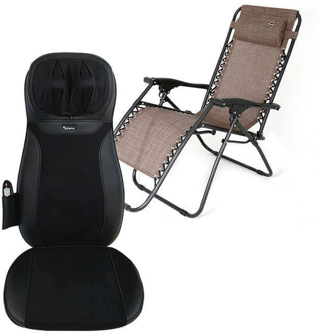 제스파 애니 바디밸런스 의자형 안마기 ZP942 + 이지릴렉스 체어 ZP1995 세트, ZP942(안마기), ZP1995(의자), 다크 혼합