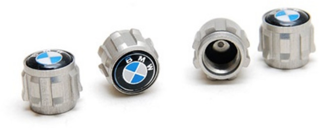 BMW 순정 타이어 밸브캡, 실버 BMW로고, 1세트