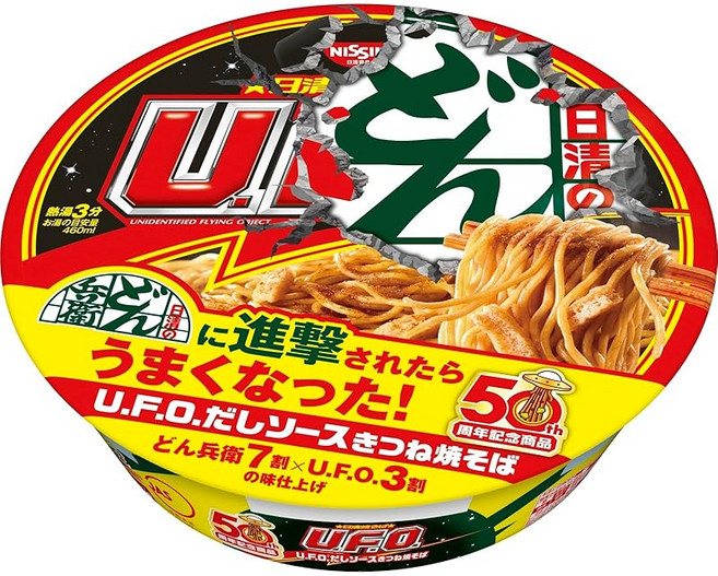 닛신 야키소바 UFO 다시 소스 키츠네 야키소바 100g x 12개입 (돈베이 콜라보)