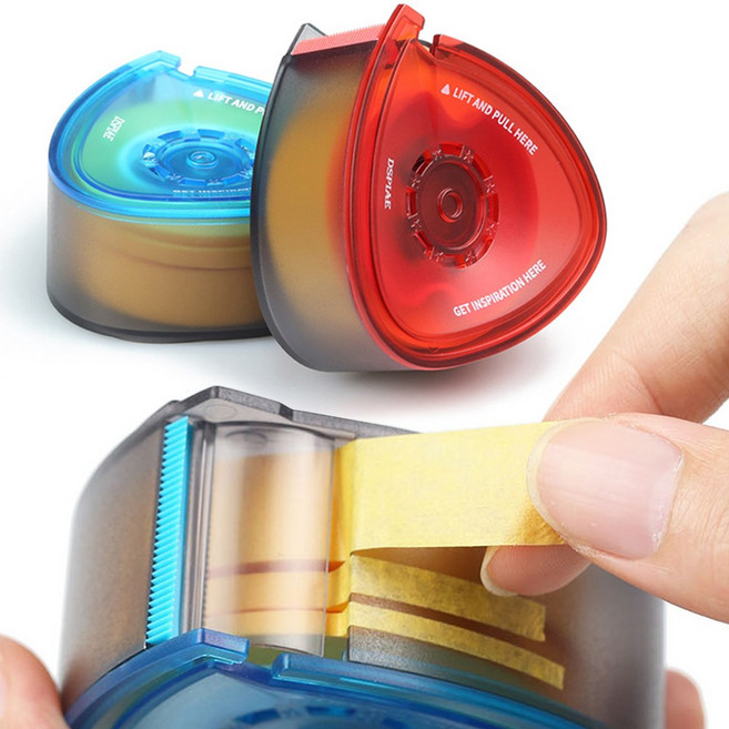 (예스하비)DSPIAE 프라모델 마스킹 테이프4종 케이스 커터 디스펜서 세트, 1세트, A세트+디스펜서(레드)