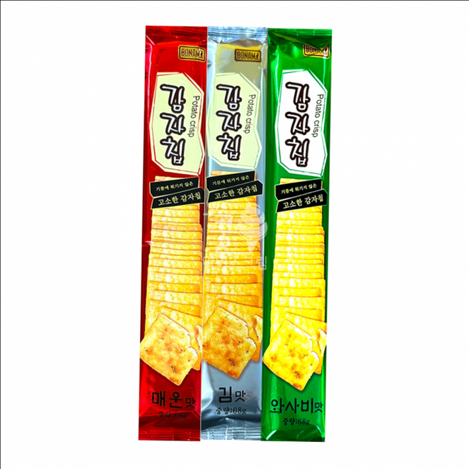 본 논슬립 감자칩 3종세트 낱개 1개, 상세페이지 참조