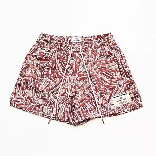 籃球短褲男塗鴉復古美式夏季短褲 三分褲 四分褲 跑步速乾籃球褲潮牌ins大褲衩 運動短褲