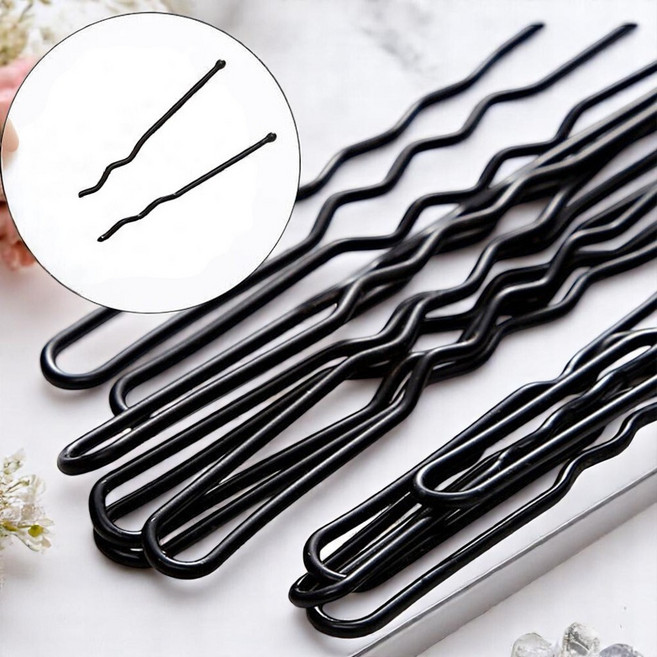 헤어핀 승무원 올림 머리 똥머리 업스타일 고정 U핀 실핀