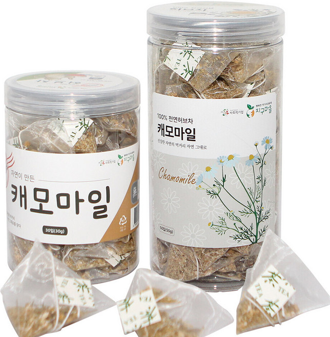 지구마을 삼각티백 허브차 캐모마일 허브티백차, 1g, 30개입, 1통