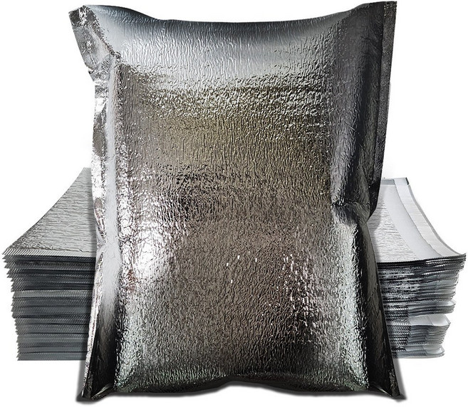 황제포장산업 접착식 은박 보냉팩 보냉백 피자 보온팩, 480개, 스탠드손잡이보냉팩34x35+6 폭14