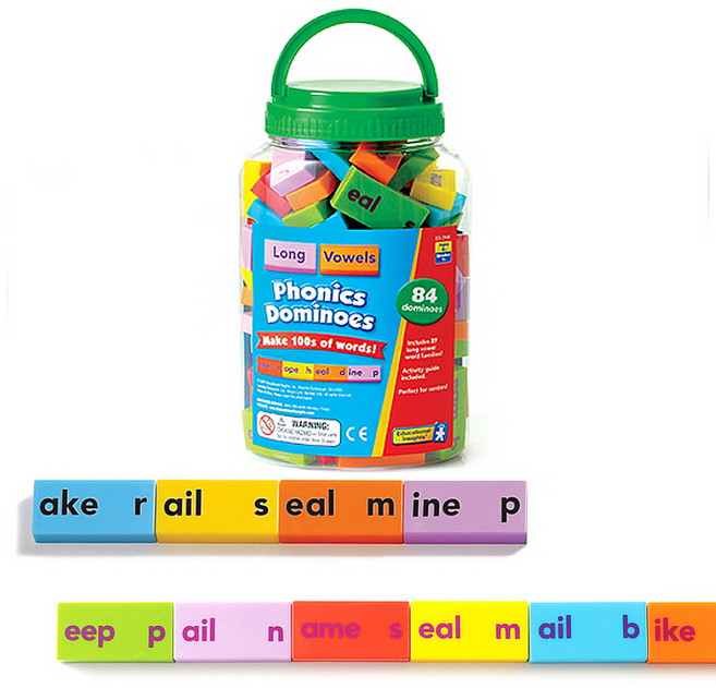 러닝리소스 자음 워드패밀리 블록형 파닉스 도미노 2단계 장모음 세트, 1개