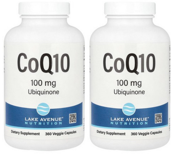 캘리포니아 골드 뉴트리션 CoQ10 USP 등급 유비퀴논 100mg 식물성 캡슐 360정, 2개