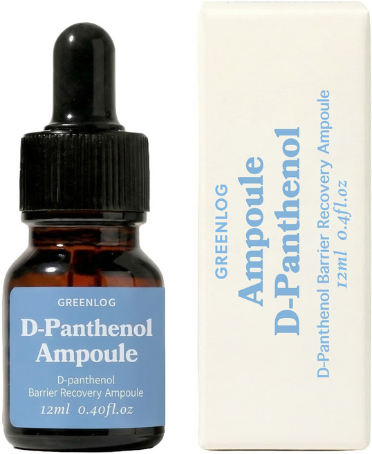 그린로그 D-판테놀 장벽 리커버리 앰플 디판테놀 300000ppm 덱스판테놀 민감 예민 피부 진정, 1개, 12ml
