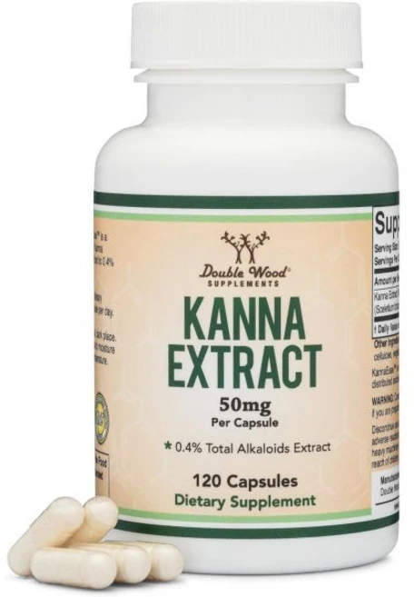 칸나 추출 (셀레튬 토르투오섬) 캡슐당 50mg 120개 마음 평화 위 (총 알칼로이드 최소 0.4%) 비GMO 글루텐 프리 더블 우드 비건 세이프, 1개, 120정 - 쿠팡