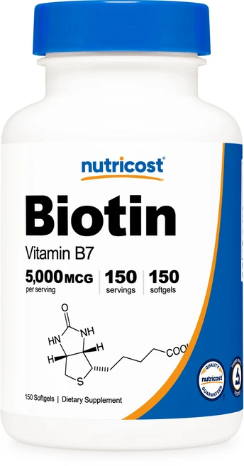 뉴트리코스트 바이오틴 5 000mcg 소프트젤, 150정, 1개 - 쿠팡