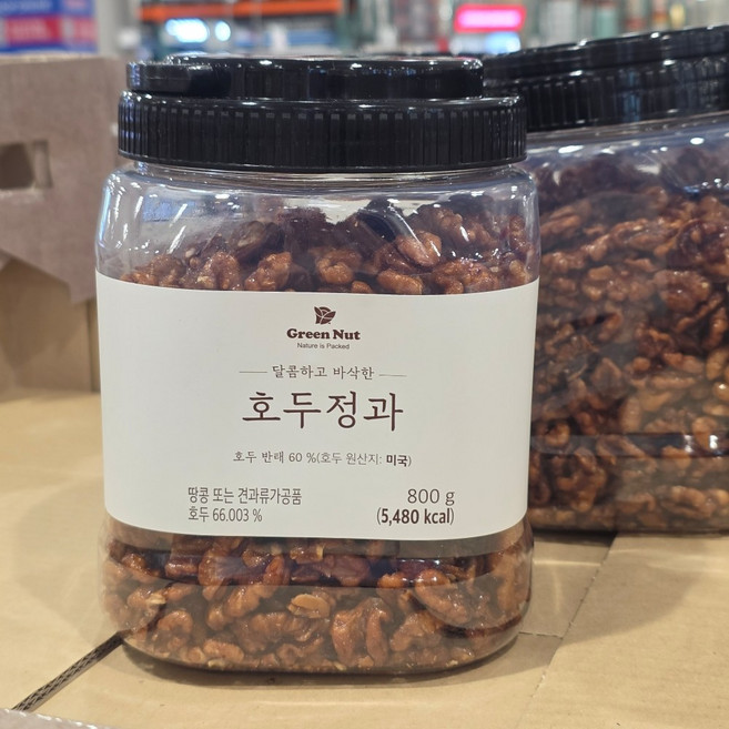 코스트코 호두정과 대용량 호두반태 달달한 주전부리 안주 달콤 견과류 강정 영양 간식 미국 호두, 1세트, 800g