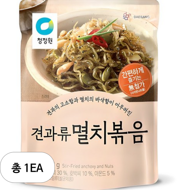 청정원 견과류 멸치볶음, 60g, 1개