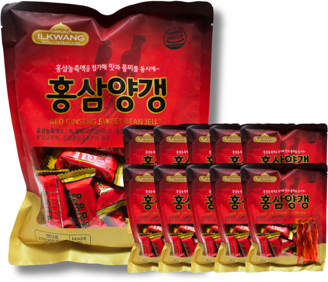 일광제과 홍삼양갱, 250g, 10개