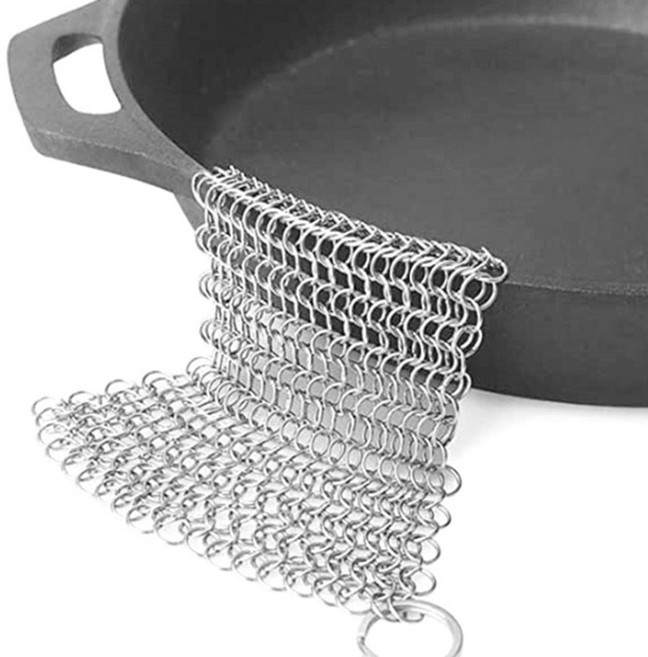 7in 스텐 철수세미 사각수세미 쇠사슬 주방 그물망20260224EA