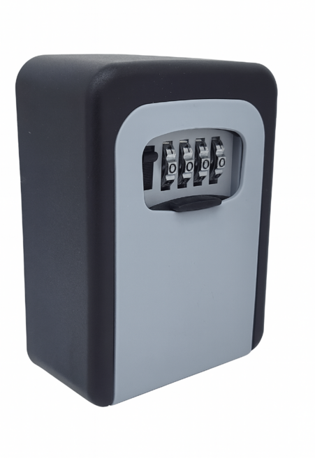리녹 다이얼 열쇠 보관함 비밀번호 키박스 사각타입 그레이, 1개