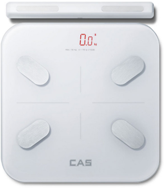 카스 스마트8전극 체지방계 EBFA-S1 18핵심체성분정보 앱연동, 1개, 화이트, 카스 디지털 체중계  EBFA-S1