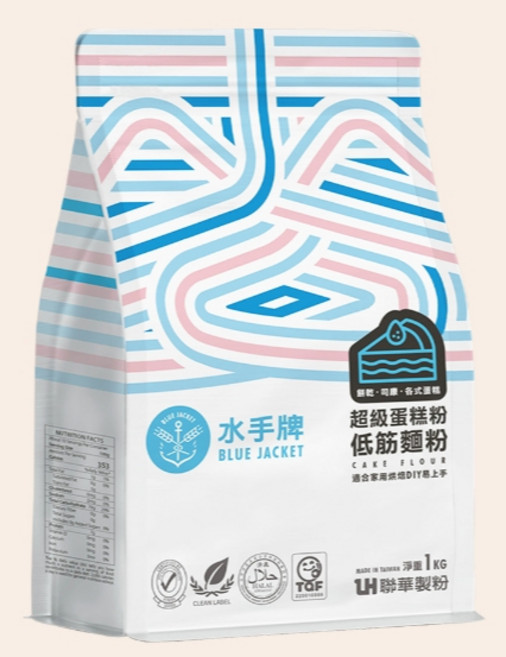 水手牌 超級蛋糕粉 低筋麵粉 1kg, 1個
