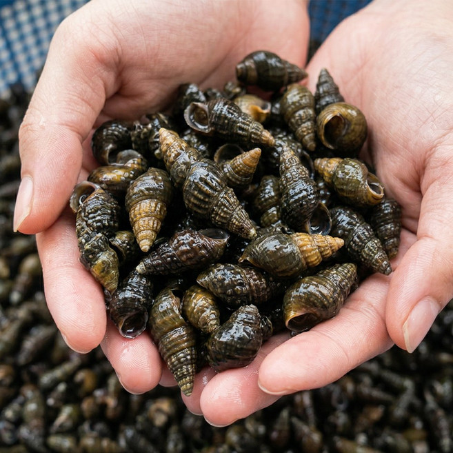 당일채취 선별 국산 생다슬기 1kg 특품 강원도 영월평창 자연산 생다슬기 올갱이 고디, 1개