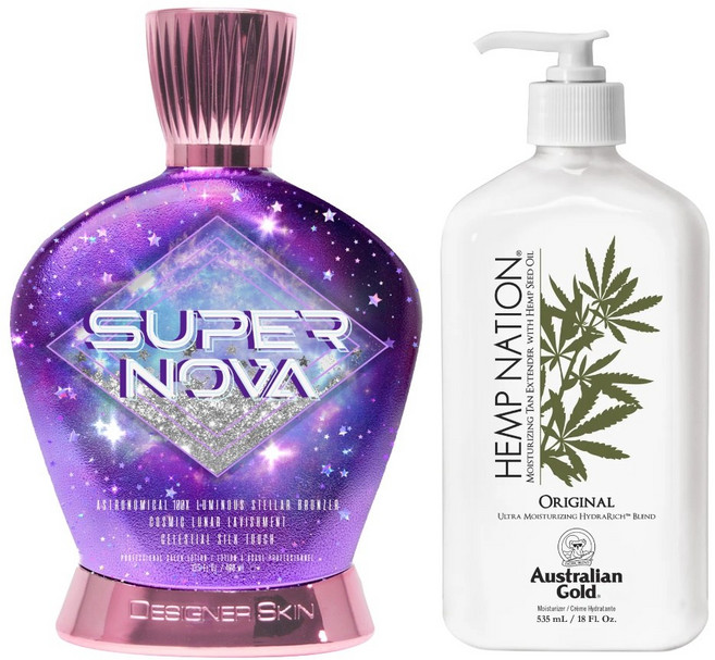 디자이너스킨 슈퍼노바 태닝로션 400ml + 오스트레일리안골드 햄프네이션 535ml, 1개